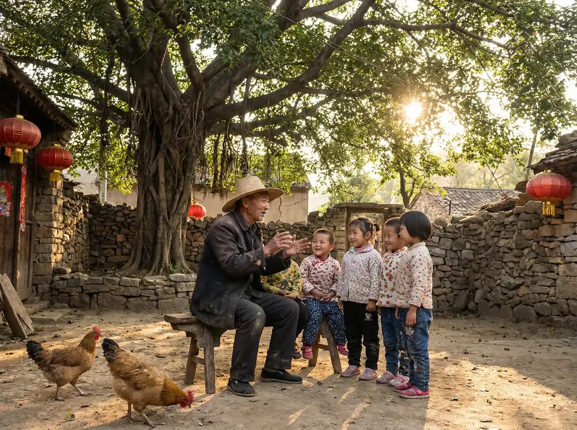 老人在大榕树下给孩子们讲故事 - 狼群影院手机在线观看免费高清 乡村记忆